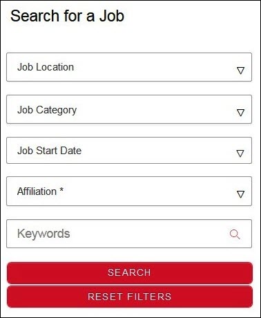 "Screenshot of the Job Search tool"